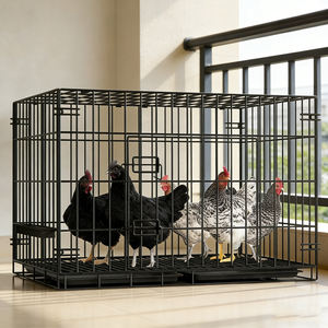 Poulaillers luxueux et modernes grande Cage pliante en treillis métallique enlèvement de la casserole fécale Cage de poulet de couche d'oeufs de petite taille pour un usage domestique - Product Image 2