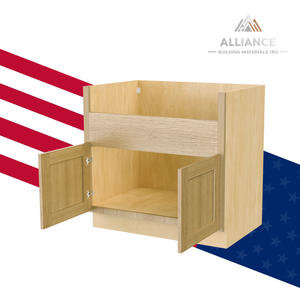 ตู้ใต้อ่างล้างจานไม้โอ๊คขาว FSB36 แนะนำเป็นอย่างยิ่ง ขนาด 36 นิ้ว (กว้าง) x 34.5 นิ้ว (สูง) x 24 นิ้ว (ลึก)  แบบ Shaker พร้อมบานประตูแบบ Apron ทำจากไม้ธรรมชาติ - Product Image 1