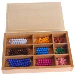 Großhandel custom kinder math stick spiel spielzeug Lehrmittel Montessori regenbogen anzahl stangen bausteine stapeln spielzeug