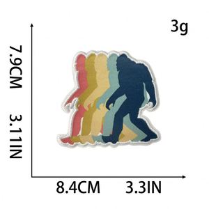 Parche Bordado Termoadhesivo de Color Verde con Diseño de Bigfoot Adventure para Ropa, Sombreros y Bolsos - Product Image 4