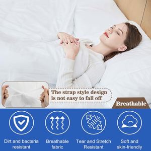 Juego de Sábanas y Fundas de Almohada Desechables Ecológicas 100% Algodón Transpirable y Suave para Cama Doble, Aptas para Todas las Estaciones - Product Image 2