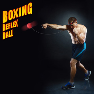 Ballon de boxe réflexe iSmart 30g en tissu PU avec bandeau – Équipement d'entraînement - Product Image 1