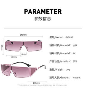 Nuovi <span class=keywords><strong>Occhiali</strong></span> <span class=keywords><strong>da</strong></span> <span class=keywords><strong>Sole</strong></span> <span class=keywords><strong>Rettangolari</strong></span> Punk Integrati 2025 per <span class=keywords><strong>Donna</strong></span>, Protezione UV di Lusso, Multicolore, Stile Y2k, Montatura in Metallo - Product Image 2