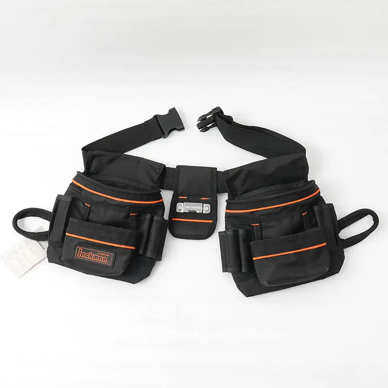 Jackman Jkb-002 Wear Resisting Multipurpose Double Tool Pouch And Belt With Measure Tape Loop Tool Pouch