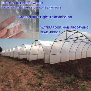 Film plastique tissé <span class=keywords><strong>pour</strong></span> <span class=keywords><strong>serre</strong></span>, film plastique HDPE renforcé transparent anti-UV, film plastique <span class=keywords><strong>pour</strong></span> <span class=keywords><strong>serre</strong></span>, protection contre le vent <span class=keywords><strong>pour</strong></span> le bas et les côtés de la <span class=keywords><strong>serre</strong></span> - Product Image 2