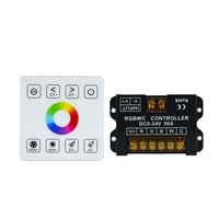 Mini contrôleur de variateur LED en métal DC5V 12V 24V pour éclairage monochrome, CCT, RGB, RGBW, RGBCW, écran tactile 86, télécommande murale RF