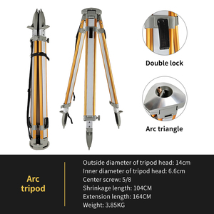 Support de trépied à tête ronde pour la topographie, accessoire durable adapté aux stations totales GNSS RTK, niveleurs automatiques, travaux de terrain et cartographie - Product Image 2