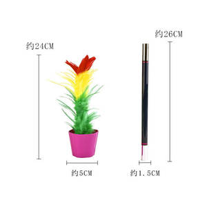 Varita mágica con forma de flor para fiestas, accesorio de truco mágico, juguete para actuaciones en escenario de 52cm, entretenimiento para fiestas de adolescentes - Product Image 2