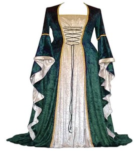 Disfraz <span class=keywords><strong>de</strong></span> Cosplay <span class=keywords><strong>de</strong></span> corte Retro Medieval europeo para mujer <span class=keywords><strong>de</strong></span> Halloween, vestido largo elegante con cuello cuadrado <span class=keywords><strong>de</strong></span> bruja, ropa <span class=keywords><strong>de</strong></span> Mascarada - Product Image 6