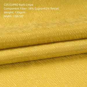 C25 Cupro <span class=keywords><strong>เปลือก</strong></span>เครปสีทึบรูปแบบเสื้อ<span class=keywords><strong>ผ้า</strong></span> - Product Image 3