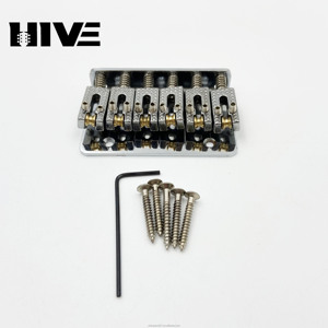 Puente de guitarra <span class=keywords><strong>acústica</strong></span> de rodamiento de bolas de 65MM de gama alta para guitarra eléctrica <span class=keywords><strong>infantil</strong></span>. Placa de cadena de puente en oro, plata y negro. - Product Image 4