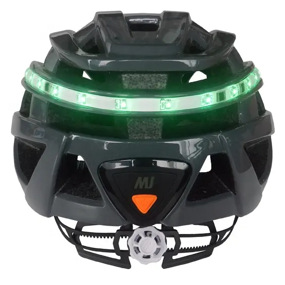 OEM usb chargeable safety cycling bike casco led lights smart helmet bicycle with light