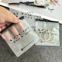 Logotipo impreso de fábrica pequeña joyería de PVC bolsa de plástico con cremallera impresión personalizada bolsa de plástico con cierre de cremallera joyería