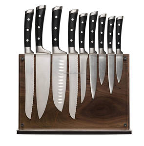 <span class=keywords><strong>Portacoltelli</strong></span> Magnetico Premium in Bambù e Acrilico, Doppio Lato con Forte Magnete per Organizzazione su Piano di Lavoro in Cucina - Product Image 1