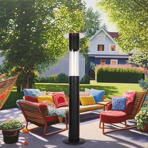 2.0m Moderne Renouvelable Non-Électrique Extérieur Verre Flamme Bois <span class=keywords><strong>Pellet</strong></span> Patio Chauffage Carbone Neutre Bio <span class=keywords><strong>Pellet</strong></span> Poêle - Product Image 3