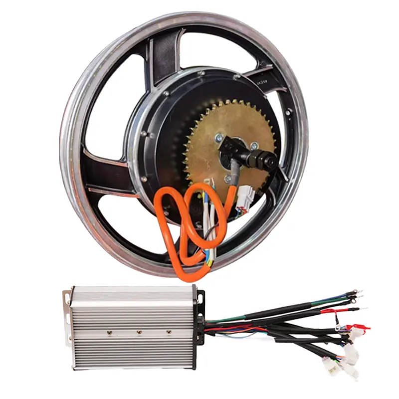 Motorcycle electrical system 17 inch motor controller assembly 60V72V1500W hub motor kit
