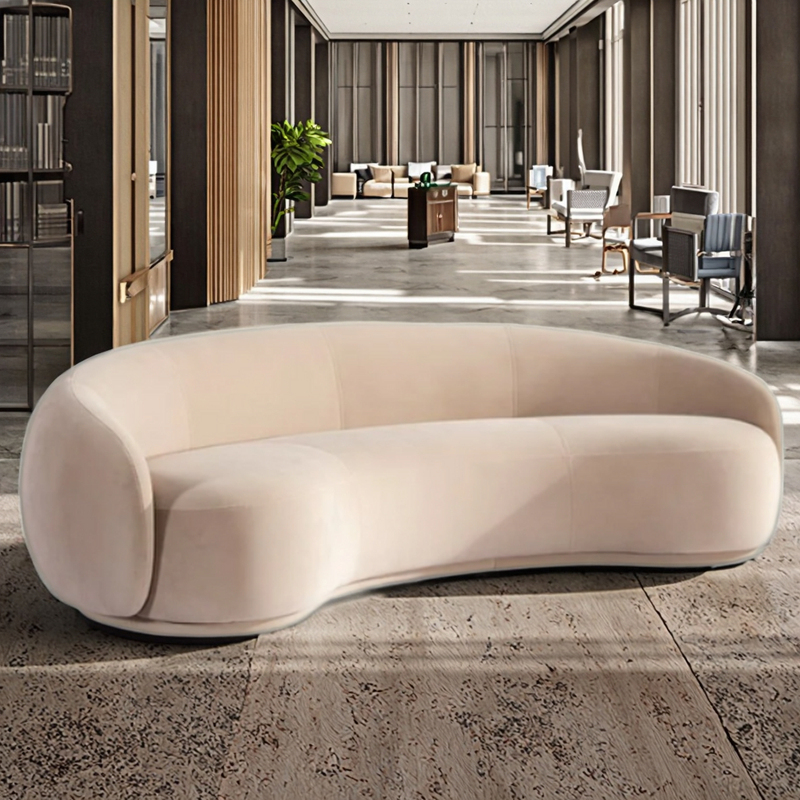 Custom Tufted Curved Sectional Sofa Set