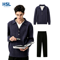 Großhandel Neue Produkte Stilvoller Gestrickter Körperbetonter Vielseitiger Hochwertiger Herren-Freizeitpullover Schnelltrocknend Atmungsaktiv für