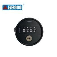 Serrure à combinaison mécanique EVERGOOD à 4 chiffres, serrure de cabinet à code avec clé d'urgence et marquage OUVERT/FERMÉ