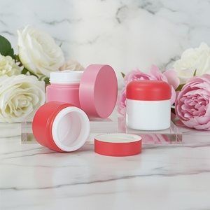Tarro de Porcelana Rosa con Logotipo Personalizado, Tarro de Crema Cosmética de Porcelana Blanca Opalina de 30 ml, 50 ml, 100 ml con Tapa - Product Image 5