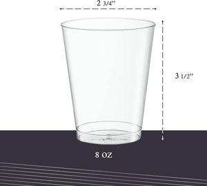 1.5 OZ 50ML Wedding Sweet Party Juice Beer Clear Disposable <b>Plastic</b> Shot <b>Cups</b> - Product Image 3