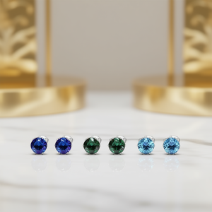 Boucles d'oreilles classiques à clous, en alliage de zinc plaqué argent, serties de strass en cristal vert olive, unisexe, pour usage quotidien - Product Image 2