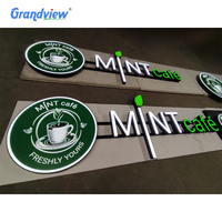 Boîte à lumière 3D extérieure personnalisée, enseigne lumineuse LED, logo lumineux, Letrero Luminoso pour la publicité murale des magasins et des bâtiments