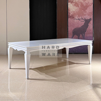 Ensemble de table et chaises rectangulaires en métal moderne pour hôtel, mariage, événements en plein air
