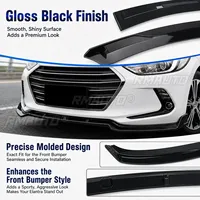 For Hyundai Elantra 2016-2020 Car Accessories Front Bumper Lip Spoiler 3PCS Splitter Body Kit Gloss Black