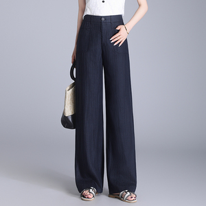 Nouveautés 2026 – Pantalons amples à jambes larges pour <span class=keywords><strong>femme</strong></span>, en <span class=keywords><strong>lin</strong></span> multicolore, haute qualité, pour l'été – Fournisseurs de vêtements d'été - Product Image 1