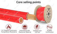 JZD SAA de un solo núcleo 110 ° Cable Elastómero C X-HF-110 LSZH 0.6/1kV, Cable de Cobre Flexible para Cableado Interno de Generadores Australianos