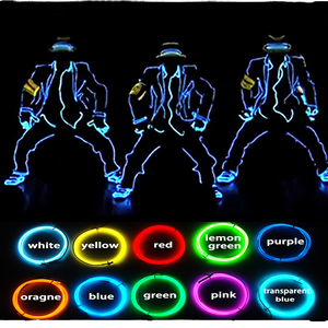 Kostum Pakaian <span class=keywords><strong>LED</strong></span>/EL Plastik Berkualitas Tinggi, Sarung Tangan, Sepatu, Kostum Pria Bercahaya untuk Pesta Dansa, Pernikahan, Natal - Product Image 4