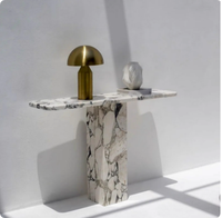 Meubles de salon modernes, table console en marbre, pierre naturelle, salon, tables consoles hautes vintage en marbre, entrée du couloir