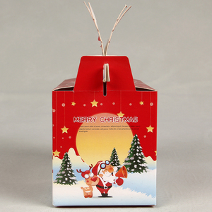 Caja de embalaje <span class=keywords><strong>Apple</strong></span> de embalaje plegable <span class=keywords><strong>bolsa</strong></span> de <span class=keywords><strong>la</strong></span> víspera de Navidad regalo caja de papel con mango - Product Image 3
