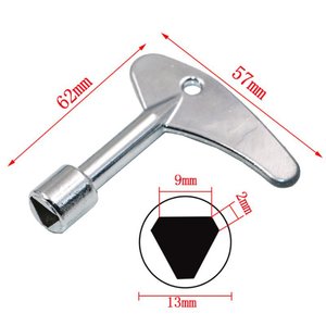 Llave triangular interna simple de 9 mm, 2 mm y 13 mm para medidores de agua, válvulas y gabinetes eléctricos - Product Image 4
