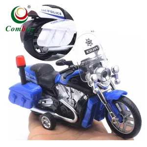 1:16 Spielzeug Mini Pull Back Sound Licht Polizei Motorrad Druckguss