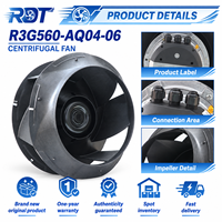 Nouveau ventilateur centrifuge industriel EC R3G560-AQ04-06 400V 560mm 7.3A à haut débit d'air, souffleur RadiPac pour remplacement de ventilation de salle blanche