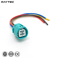 Conector Hembra de Alternador de 4 Pines y 12V, Carcasa de PBT, Corriente Nominal de 15A, Universal para Generador de Automóvil, Cableado Eléctrico IP67