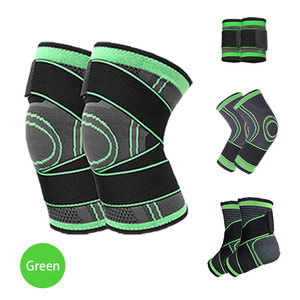 Ensemble complet réglable de 4 paires de protections sportives et de soutien, incluant des protections pour les genoux, les coudes, les chevilles et les poignets - Product Image 1