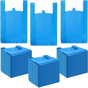 Bolsas de Plástico Azules con Asas para Colgar en la Mano, Desechables, para Uso Comercial y Compras, con la Inscripción 'Thank You' - Product Image 4