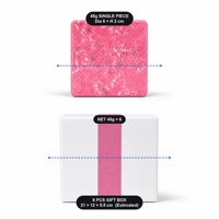 Tablette de douche effervescente OEM ODM à la rose 45g, personnalisable avec marque privée, pour un ensemble cadeau spa apaisant et relaxant