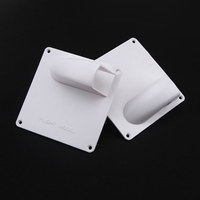 Plaque de couverture de servo RC, panneau d'accès à compartiment, en plastique blanc moulé, carré, pour distributeur de modèles, carton en vrac