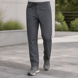 Men's Summer Lightweight Casual Pants Waterproof Breathable Straight Leg <strong>Trousers</strong> 3D Tailoring Elastic Mid <strong>Side</strong> <strong>Zip</strong> Colored - Product Image 5
