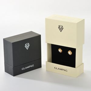 Custom Logo Luxury Square Paper Universal Jewelry Packaging <b>Box</b> Sliding <b>Gift</b> <b>Box</b> Ring Necklace <b>Earrings</b> Personalized OEM ODM - Product Image 2