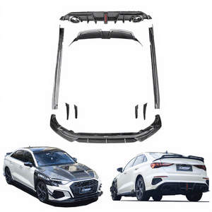 YICKU Kit de Protección de Carrocería de Fibra de Carbono de Alta Calidad para Audi <span class=keywords><strong>A3</strong></span> S3 2021+ Facelift, Alerón Delantero, Faldones Laterales, Accesorios para Audi <span class=keywords><strong>A3</strong></span> CMST - Product Image 1