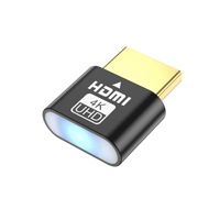 Dongle HDMI factice pour moniteur virtuel, émulateur d'affichage 4K avec lumière LED