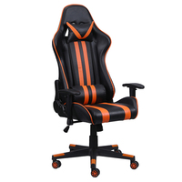 Chaise de bureau pivotante de direction traditionnelle en cuir PU avec accoudoirs réglables pour ordinateur et jeux