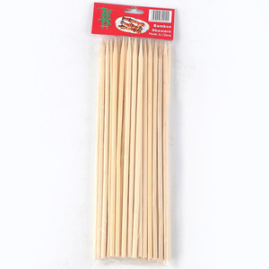 Petite brochette de bambou emballée Dia.5.0mm couleur bambou naturel outil de barbecue à faible coût-bâton de bambou - Product Image 2