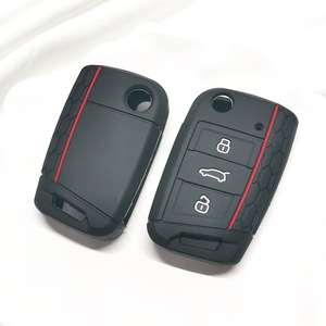 Funda de Silicona para Llave de Coche VW <span class=keywords><strong>Golf</strong></span> de 3 Botones, Touran, <span class=keywords><strong>Sportvan</strong></span>, Soporte Plegable para Llaves - Product Image 3