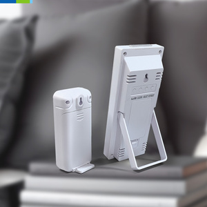 Kỹ thuật số <span class=keywords><strong>LCD</strong></span> Trạm thời tiết với ngoài trời cảm biến nhựa ẩm kế & nhiệt kế cho hộ gia đình sử dụng - Product Image 4